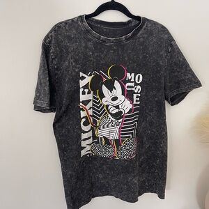 Disney Mickey Mouse Vintage Wash T-Shirt - Black